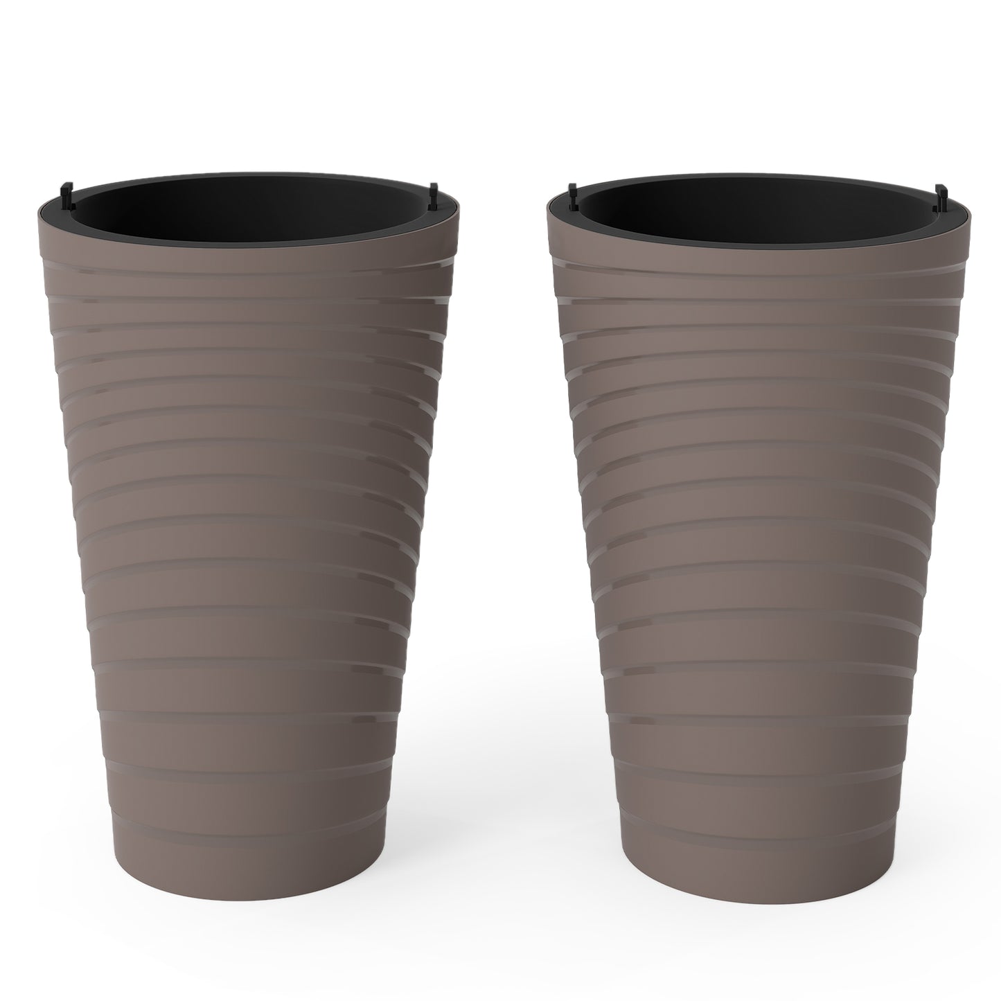 45 cm Tall Flower Pot Set Of 2, Brown Faux Plants at Gallery Canada