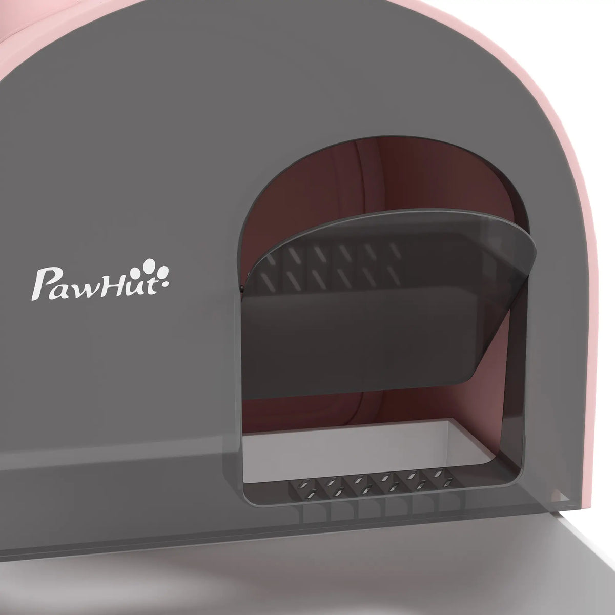 Cat Litter Box with Lid, Removable Tray, Scoop, Filter, Pink Cat Litter Box Enclosures at Gallery Canada