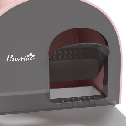 Cat Litter Box with Lid, Removable Tray, Scoop, Filter, Pink Cat Litter Box Enclosures at Gallery Canada