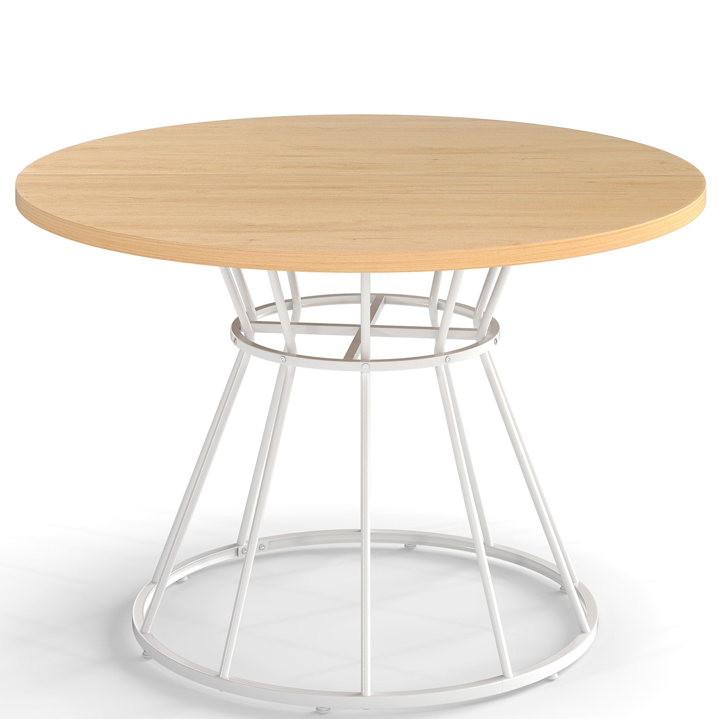 47 Inches Round Dining Table, Wooden Tabletop, Natural Dining Tables Natural at Gallery Canada