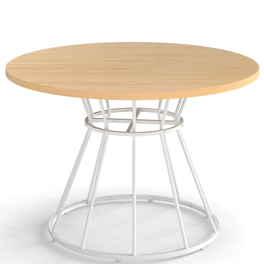 47 Inches Round Dining Table, Wooden Tabletop, Natural Dining Tables Natural at Gallery Canada