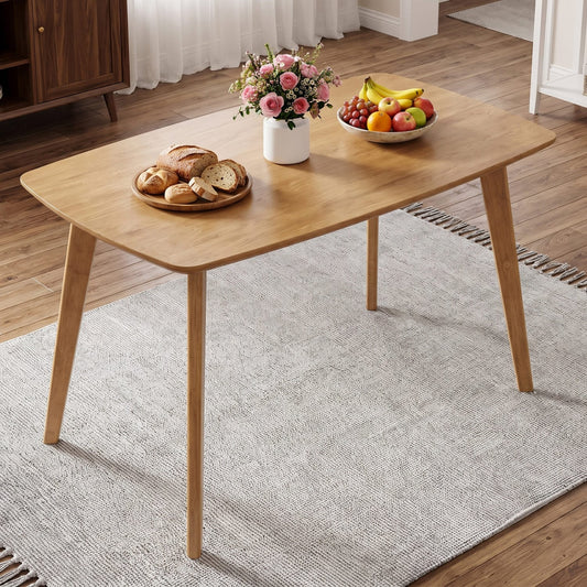 47" Solid Wood Dining Table for 4, Natural Dining Tables Natural at Gallery Canada