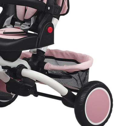 6 in 1 Toddler Tricycle, Push Handle, Removable Canopy, Rotatable Seat, Pink Tricycles for Kids at Gallery Canada