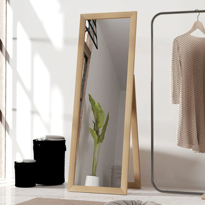 58" x 20" Floor Standing Mirror, Full Body, Oak Full Length Mirrors at Gallery Canada