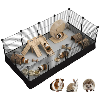 Small Animal Cage Waterproof Mat, DIY Playpen, 12 Panels, Black Houses & Habitats at Gallery Canada