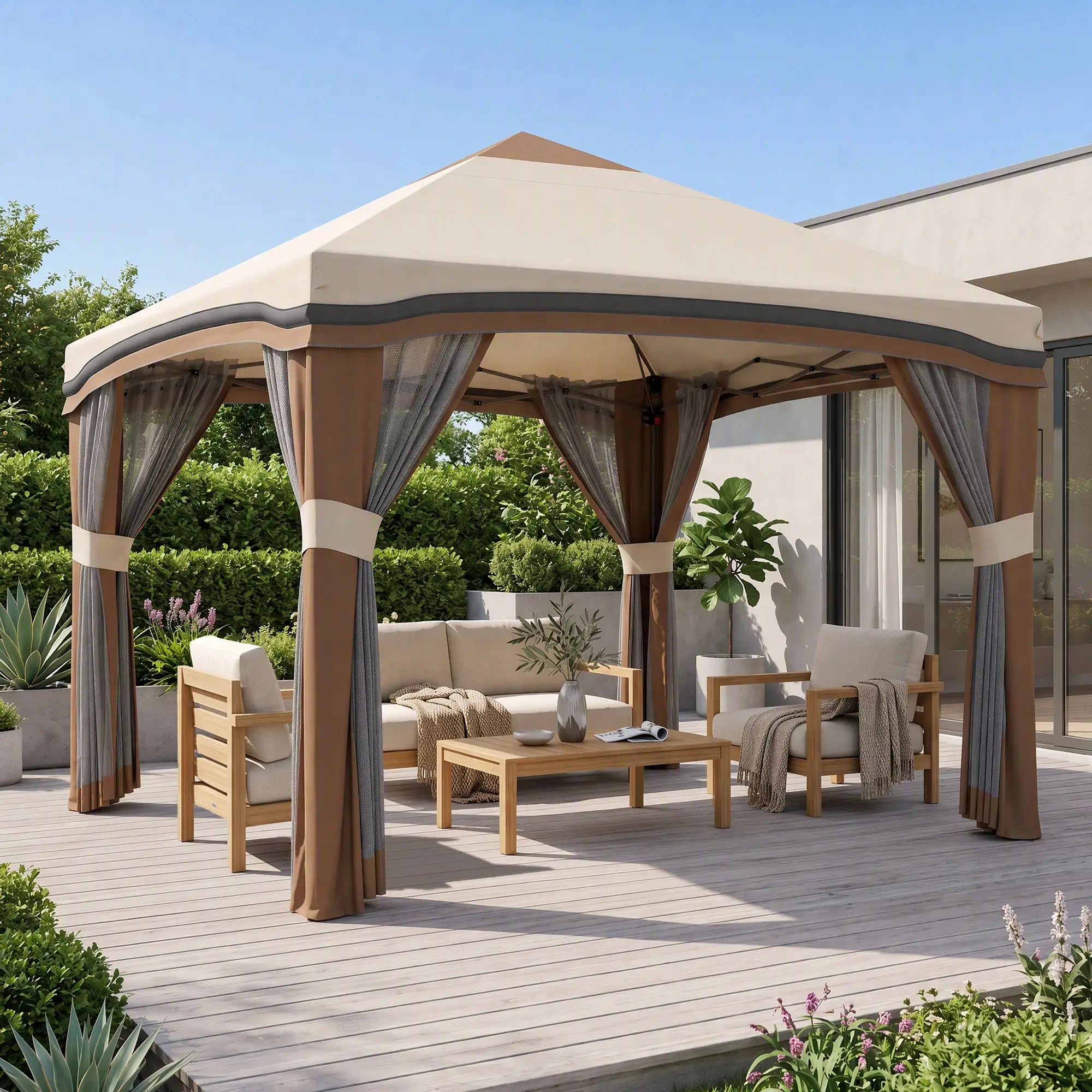 10' X 10' Pop Up Canopy With Netting, Foldable Tents, Height Adjustable Pop Up Canopies at Gallery Canada