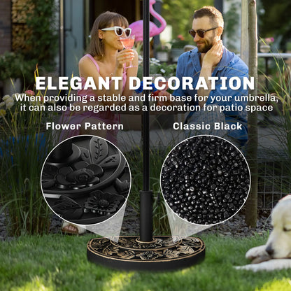 Heavy Duty Half Umbrella Base 20 lb, Outdoor Patio Stand, Black Umbrella Bases at Gallery Canada