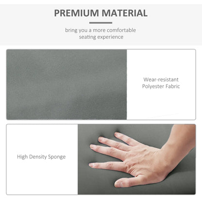 Outdoor Lounge Chair Cushion Set, 77.2" x 21.7", Dark Grey Patio Chair Cushions at Gallery Canada