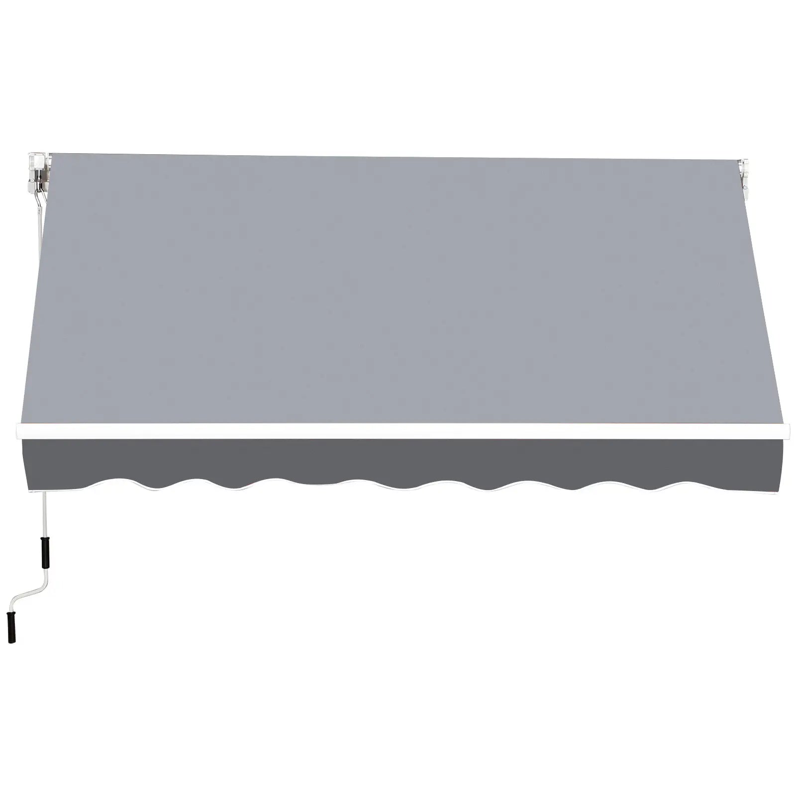 8' X 7' Retractable Patio Awning, Water-Resistant Sunshade Shelter, Gray Deck Awnings at Gallery Canada