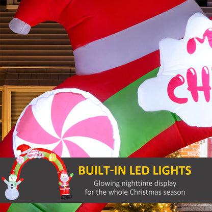 10FT Christmas Inflatable Archway, Santa Claus Snowman Arch, LED Lights Christmas Inflatables at Gallery Canada