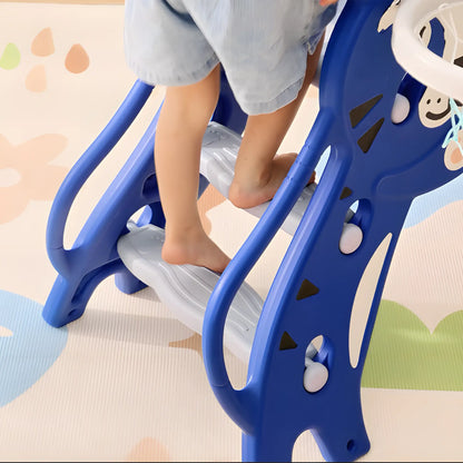 3 in 1 Toddler Slide, Basketball Hoop, Climber, 18-36 Months, Blue Gym Sets & Swings at Gallery Canada