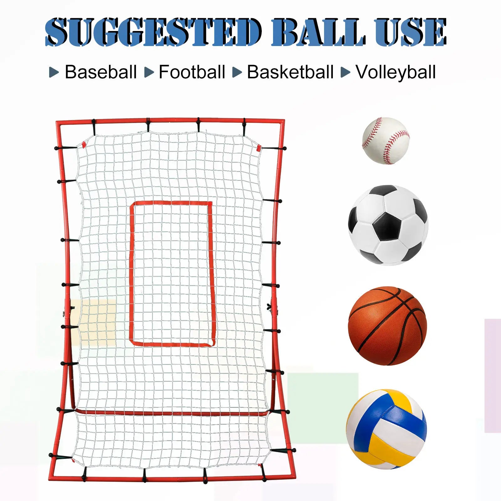 Adjustable 5 Angle Rebounder Net, Baseball Soccer Football Training Baseball at Gallery Canada