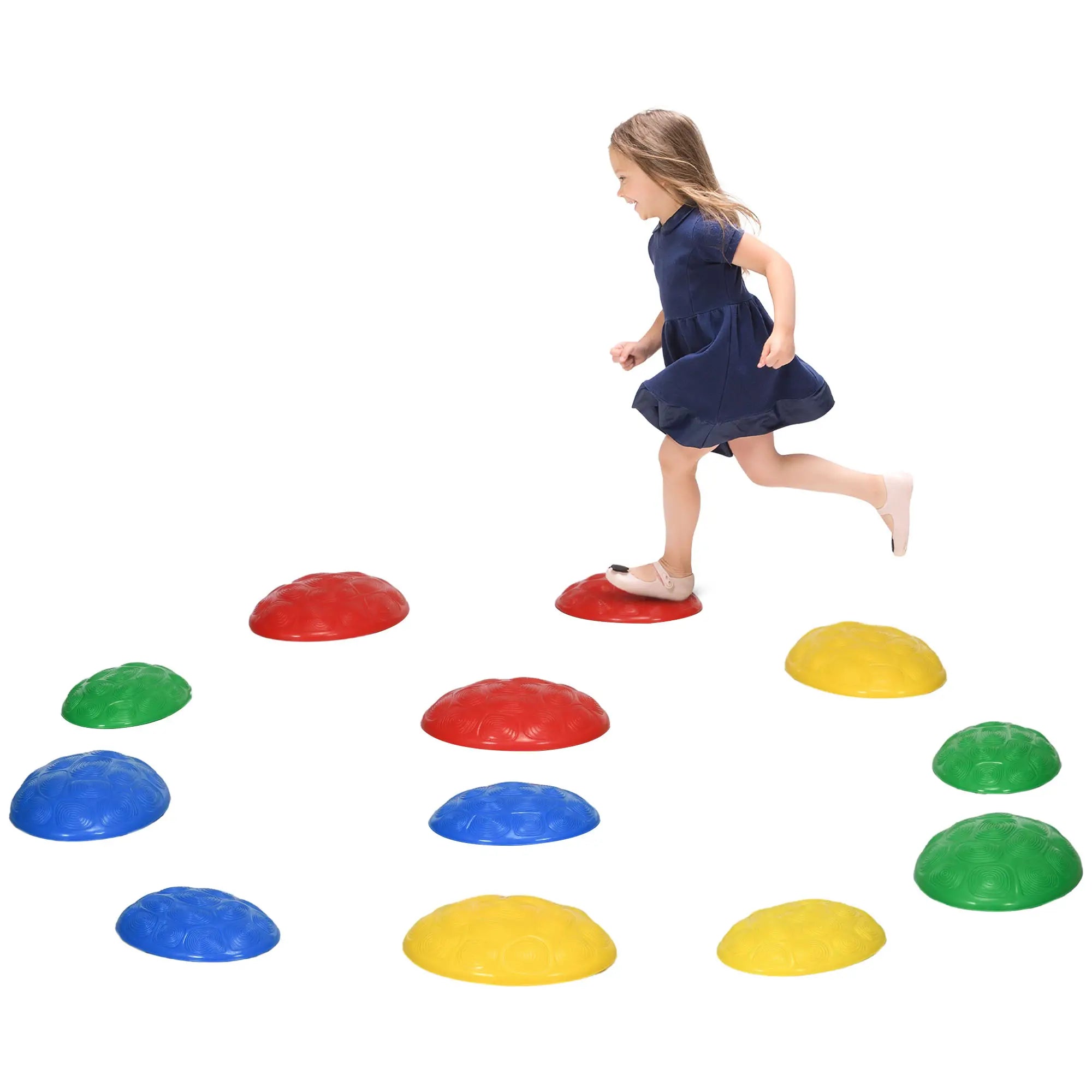 12 PCs Balance Stepping Stones, Turtle Shell Design, Anti-Slip Mat, Ages 3-8 Years, Stackable Gym Sets & Swings at Gallery Canada