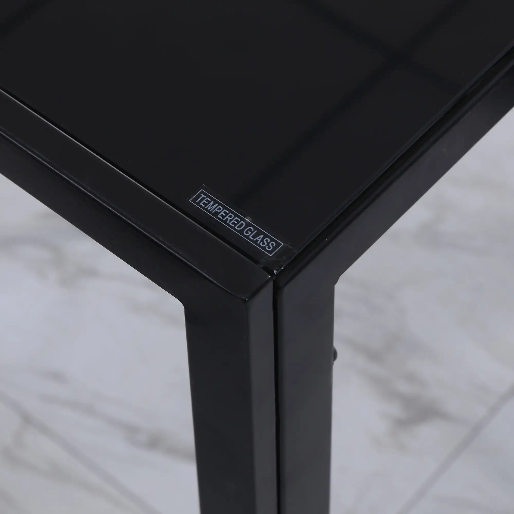 Rectangular Kitchen Table for 4, Tempered Glass Tabletop, Black Bar Tables & Dining Tables at Gallery Canada