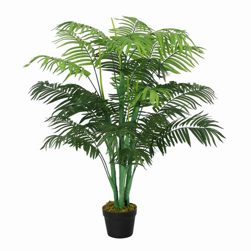 4FT Artificial Palm Tree, Fake Tropical Plant, Green