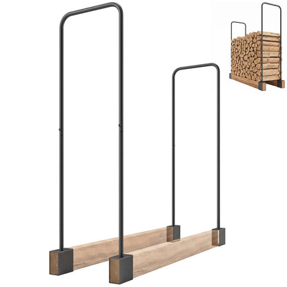 Diy Firewood Rack, Heavy Duty Steel Log Store, Black Firewood Racks at Gallery Canada