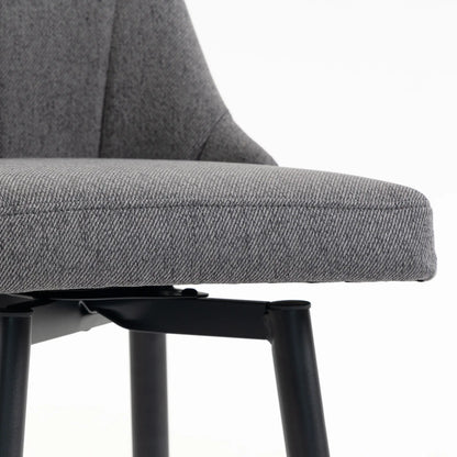 Swivel Bar Stools Set of 2, Counter Height, Dark Grey Bar Stools at Gallery Canada