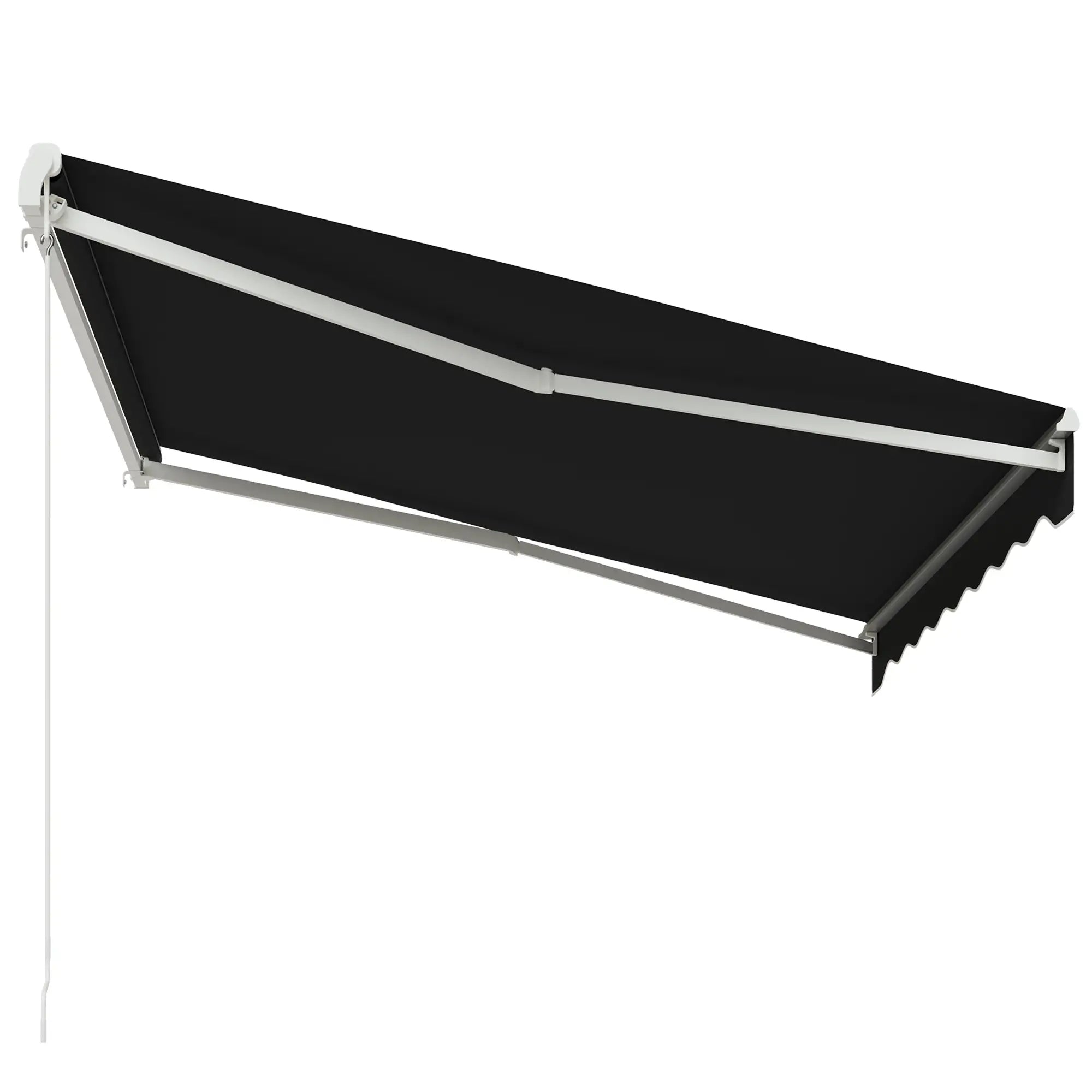 Electric Retractable Awning 10' x 8' With Remote, UV Protection, Black Deck Awnings Black at Gallery Canada