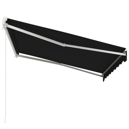 Electric Retractable Awning 10' x 8' With Remote, UV Protection, Black Deck Awnings Black at Gallery Canada