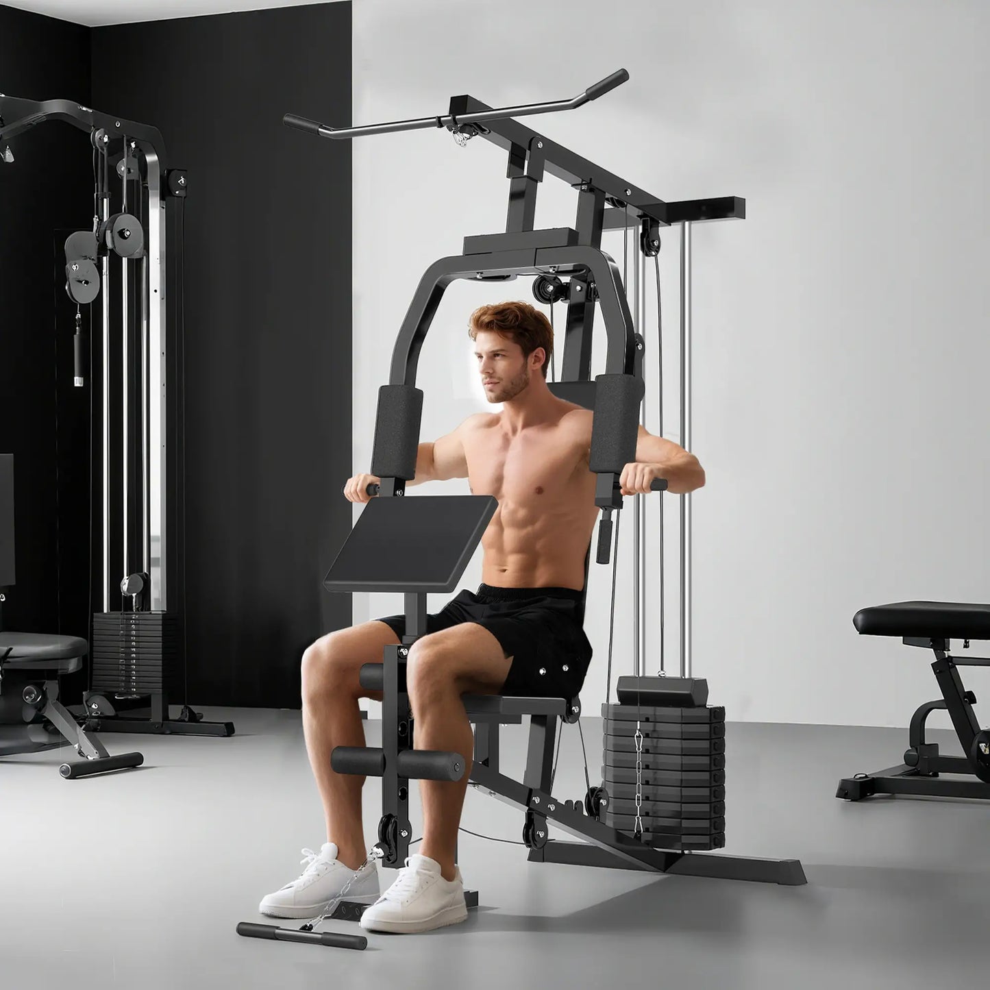 Multifunction Home Gym, Power Exercise Machine, Weight Training, Black Power Towers at Gallery Canada