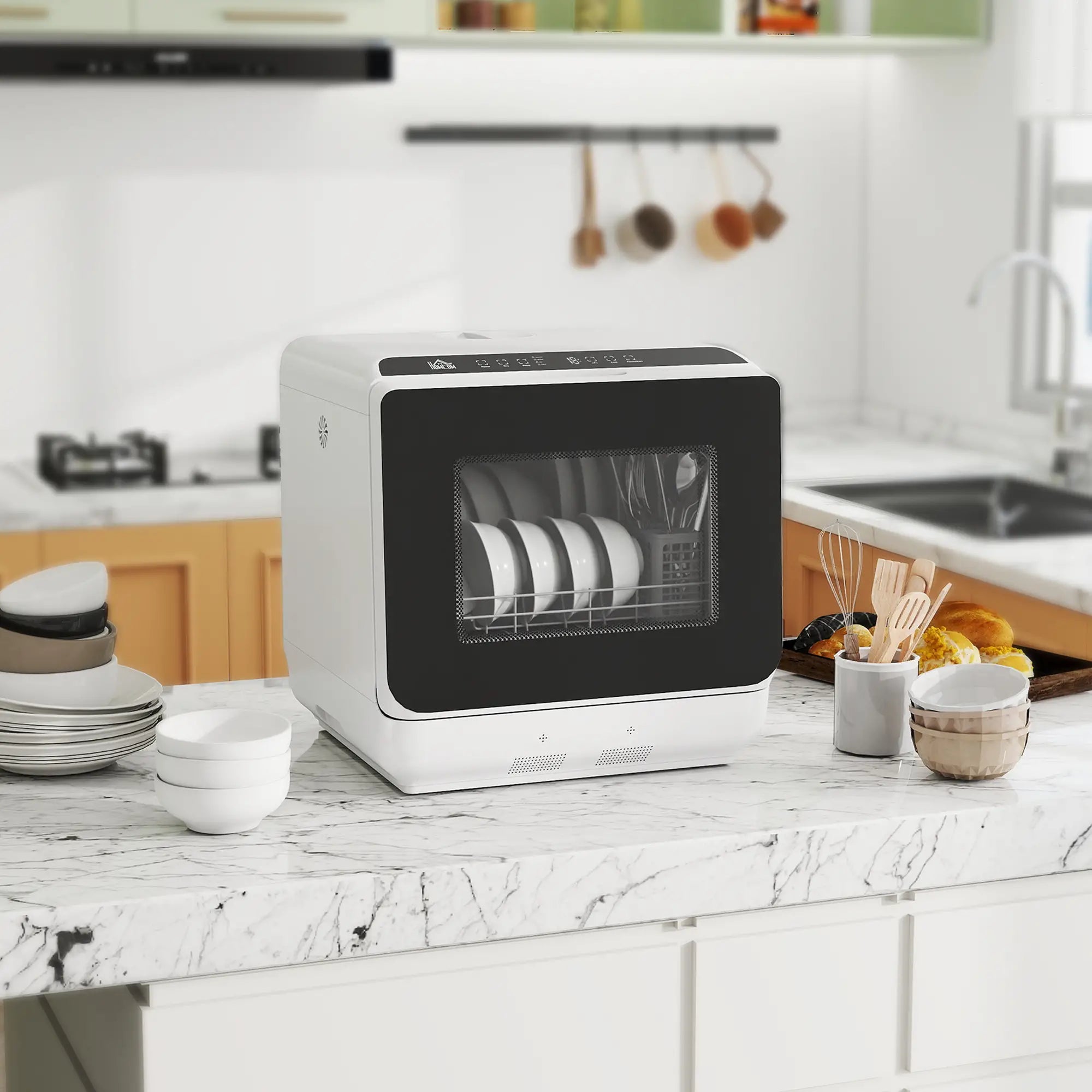 Countertop Dishwasher, 6L Water Tank, 5 Wash Programs, White Small Kitchen Appliances at Gallery Canada
