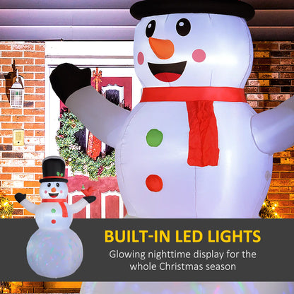 12FT Inflatable Snowman, Rotating LED Light, Indoor Outdoor Decor Christmas Inflatables at Gallery Canada