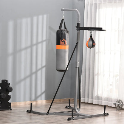 Punching Bag Stand, Speed Ball Holder, 45.25"L x 61.75"W x 87"H, 220lb Load Punching Bag Hangers at Gallery Canada