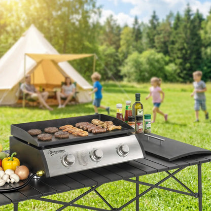 Propane Gas Grill, 3 Burners 8530 BTU, Black