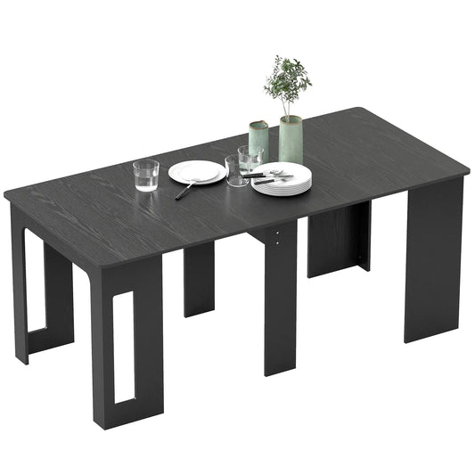 Extendable Dining Table, Expandable Kitchen Table, Seats 6, Distressed, Black Dining Tables Distressed Black at Gallery Canada