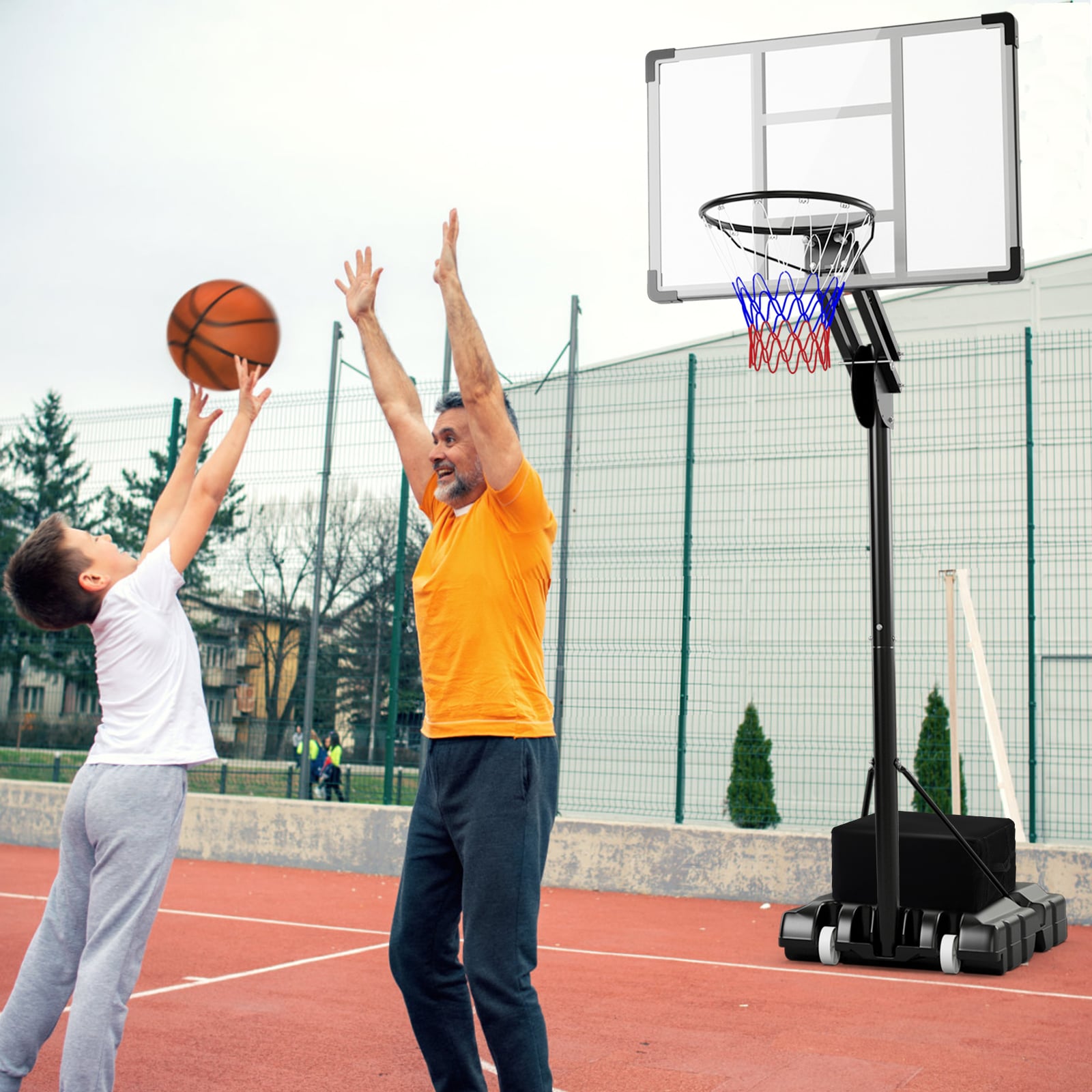 Adjustable Basketball Hoop, 4.9-10 Feet, Shatterproof Backboard Sport Equipments at Gallery Canada