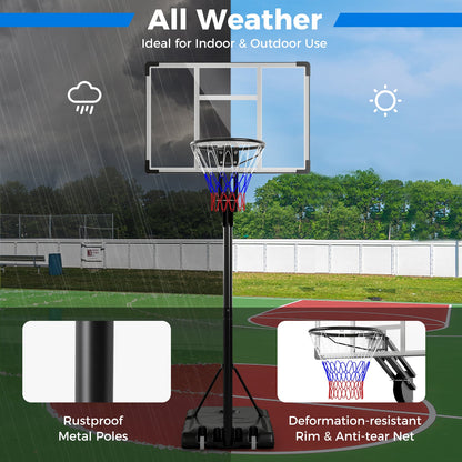 Adjustable Basketball Hoop, 4.9-10 Feet, Shatterproof Backboard Sport Equipments at Gallery Canada