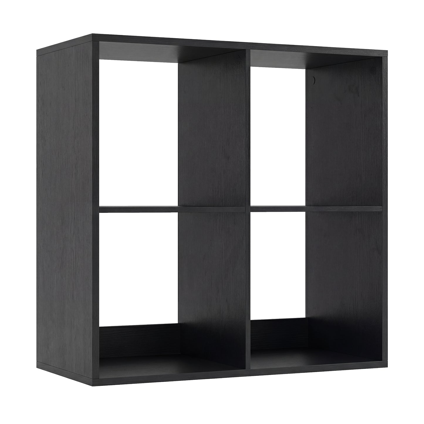 4 Cube Bookshelf with Back Guardrail for Living Room Bedroom, Black Bookcases at Gallery Canada