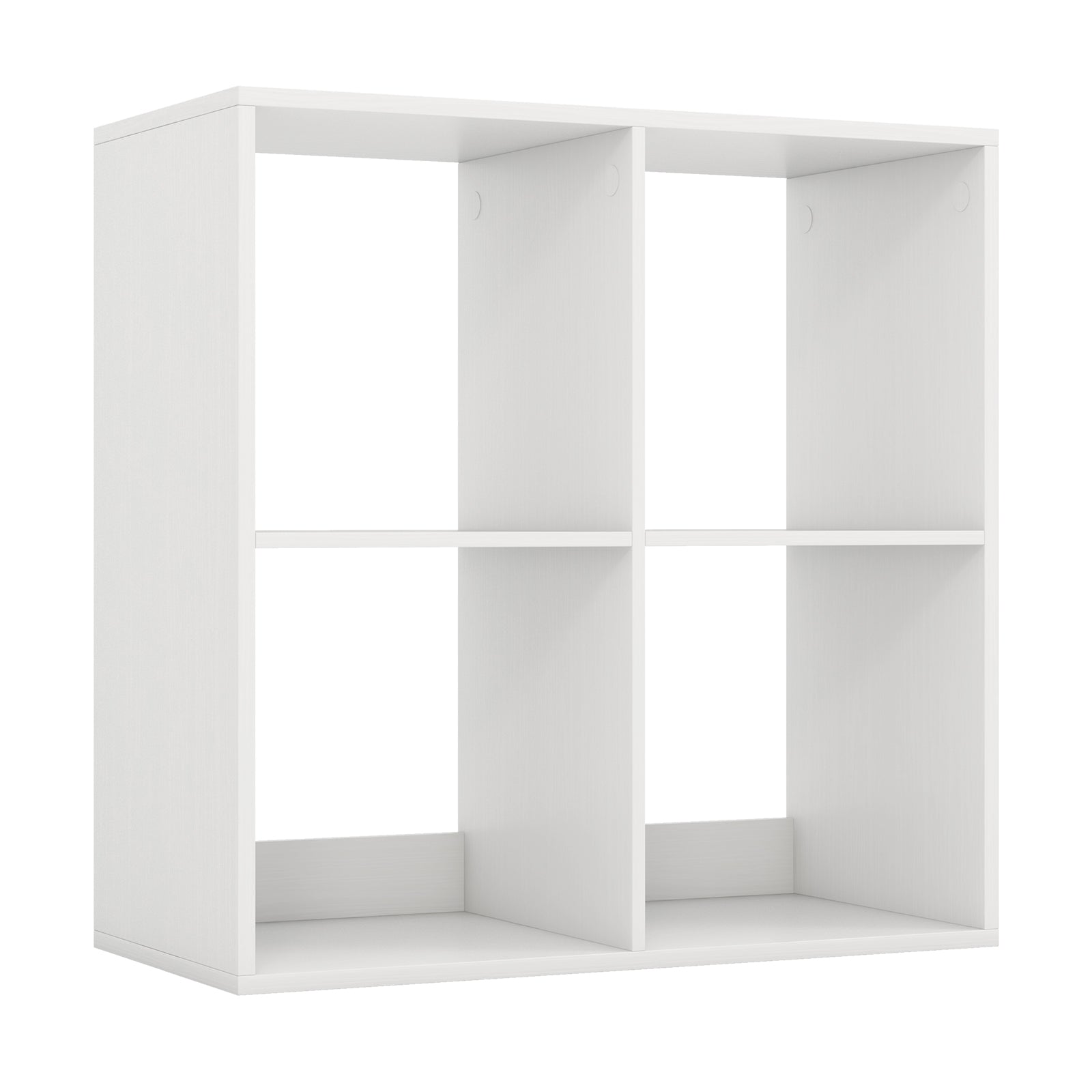4 Cube Bookshelf With Back Guardrail, White Bookcases White at Gallery Canada