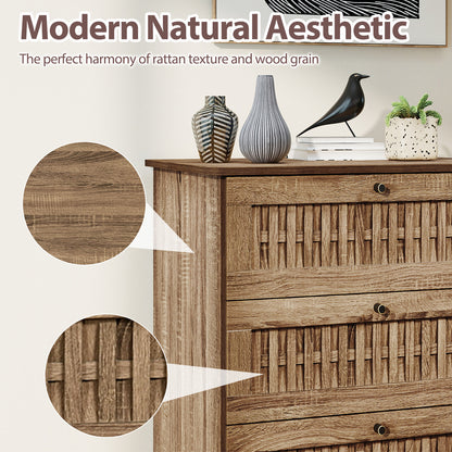 4-Drawer Dresser with Interlocking Mechanism and Metal Legs for Bedroom, Oak Dressers & Chests at Gallery Canada