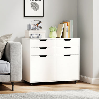 4 Drawer File Cabinet With Wheels, White File Cabinets at Gallery Canada