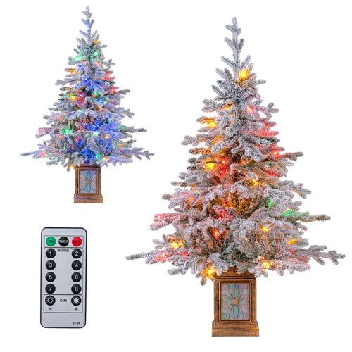 4 FT Artificial Christmas Tree Potted 180 Tips, White