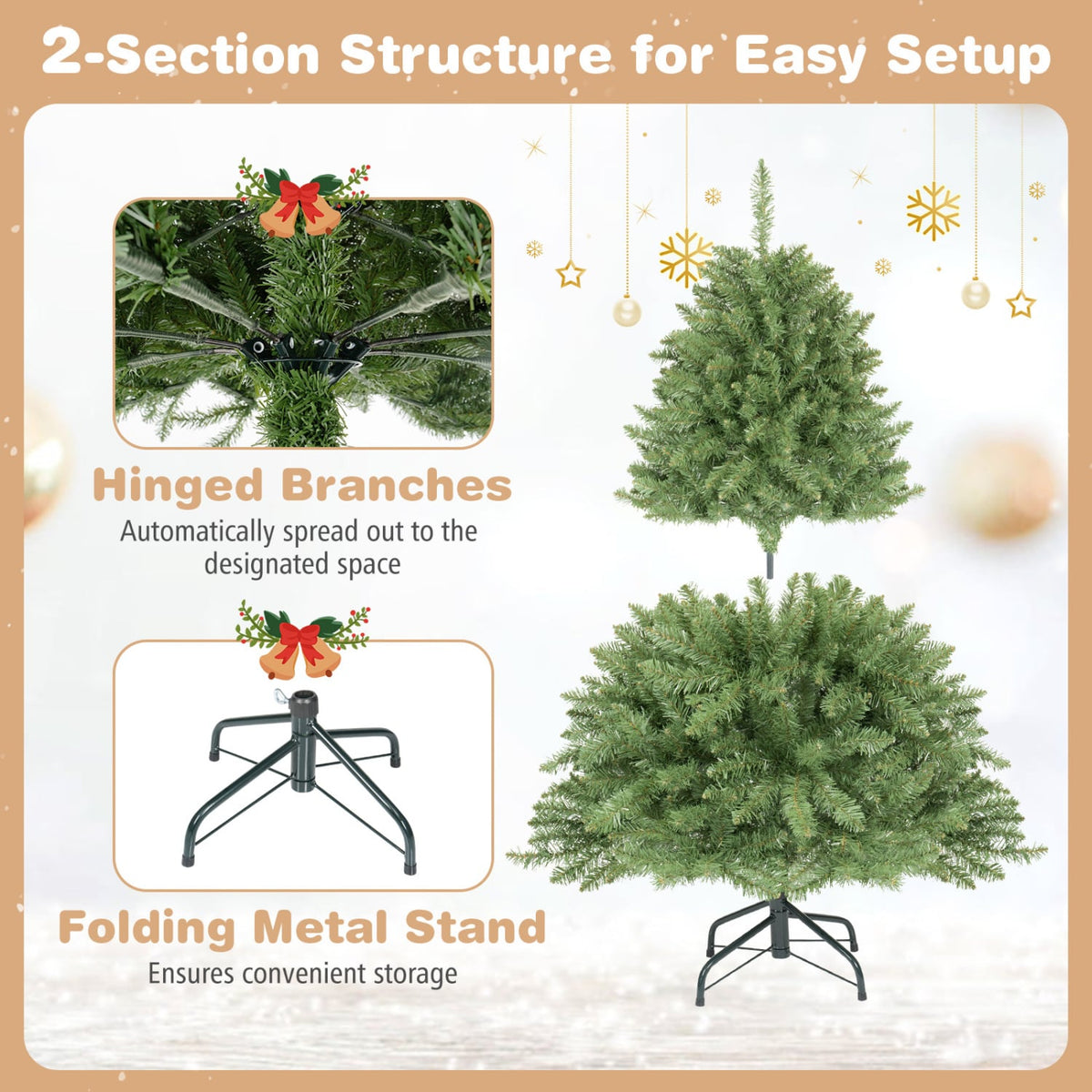 4 FT Artificial Christmas Tree, Easy Setup, Green Christmas Tree at Gallery Canada