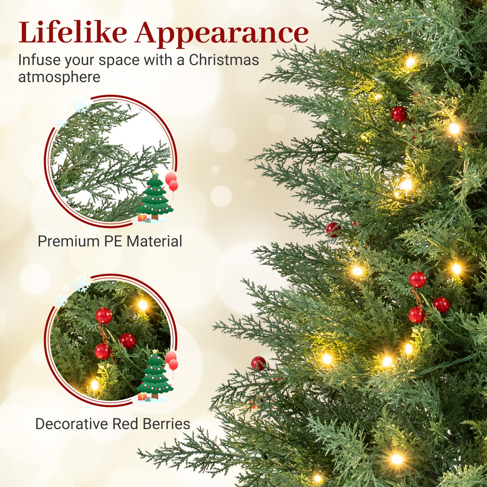 4 FT Pre-lit Christmas Trees, 70 Warm White LED Lights, 173 Tips, 2 Pack, Green Christmas Tree at Gallery Canada