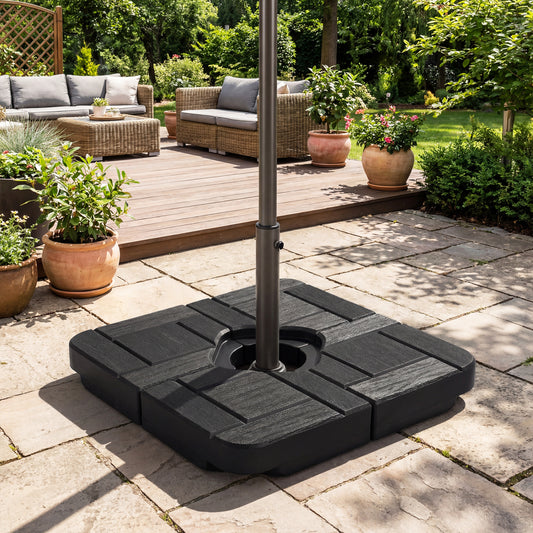 4-Piece 188 LBS Cantilever Offset Patio Umbrella Base, Black Outdoor Umbrella Bases Black at Gallery Canada