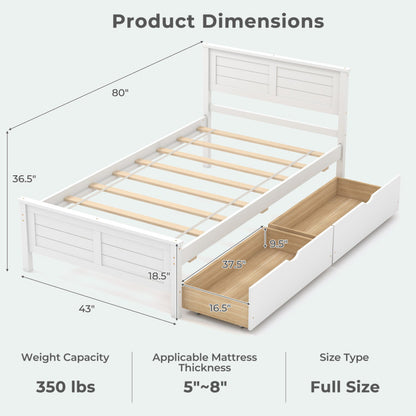 4-Piece Bedroom Set, Twin Size Bed Frame, Bench, Vanity Desk, Jewelry Armoire Bedroom at Gallery Canada