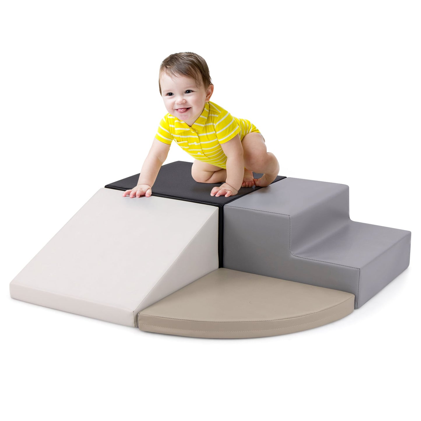 4-Piece Climb And Crawl Foam Block Play Set, Black Baby Gyms & Playmats at Gallery Canada
