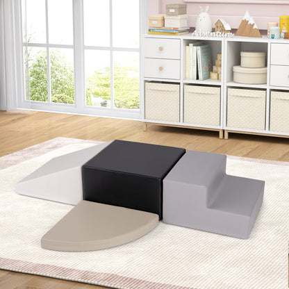 4-Piece Climb And Crawl Foam Block Play Set, Black Baby Gyms & Playmats at Gallery Canada