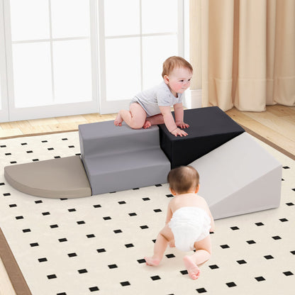 4-Piece Climb And Crawl Foam Block Play Set, Black Baby Gyms & Playmats at Gallery Canada