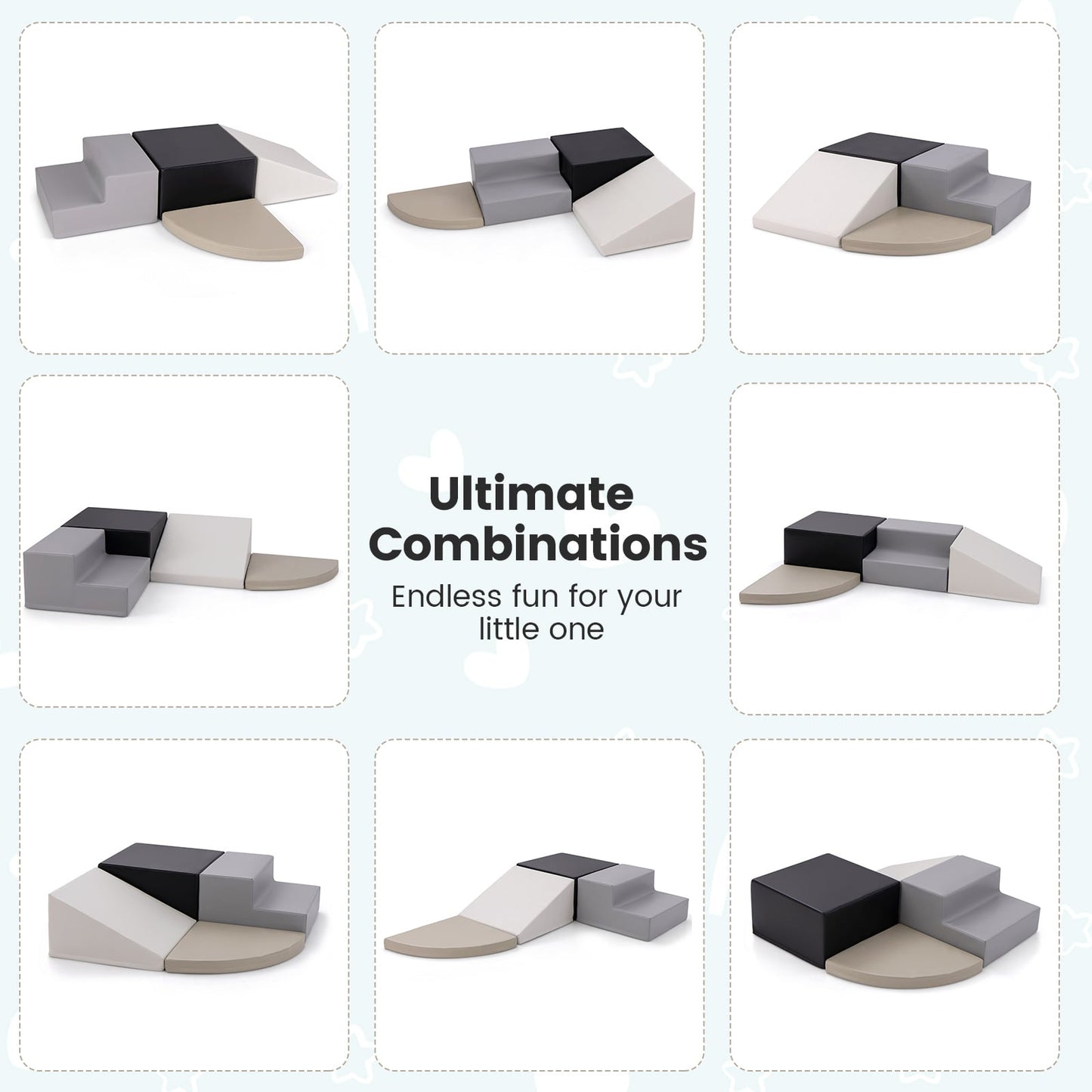 4-Piece Climb And Crawl Foam Block Play Set, Black Baby Gyms & Playmats at Gallery Canada