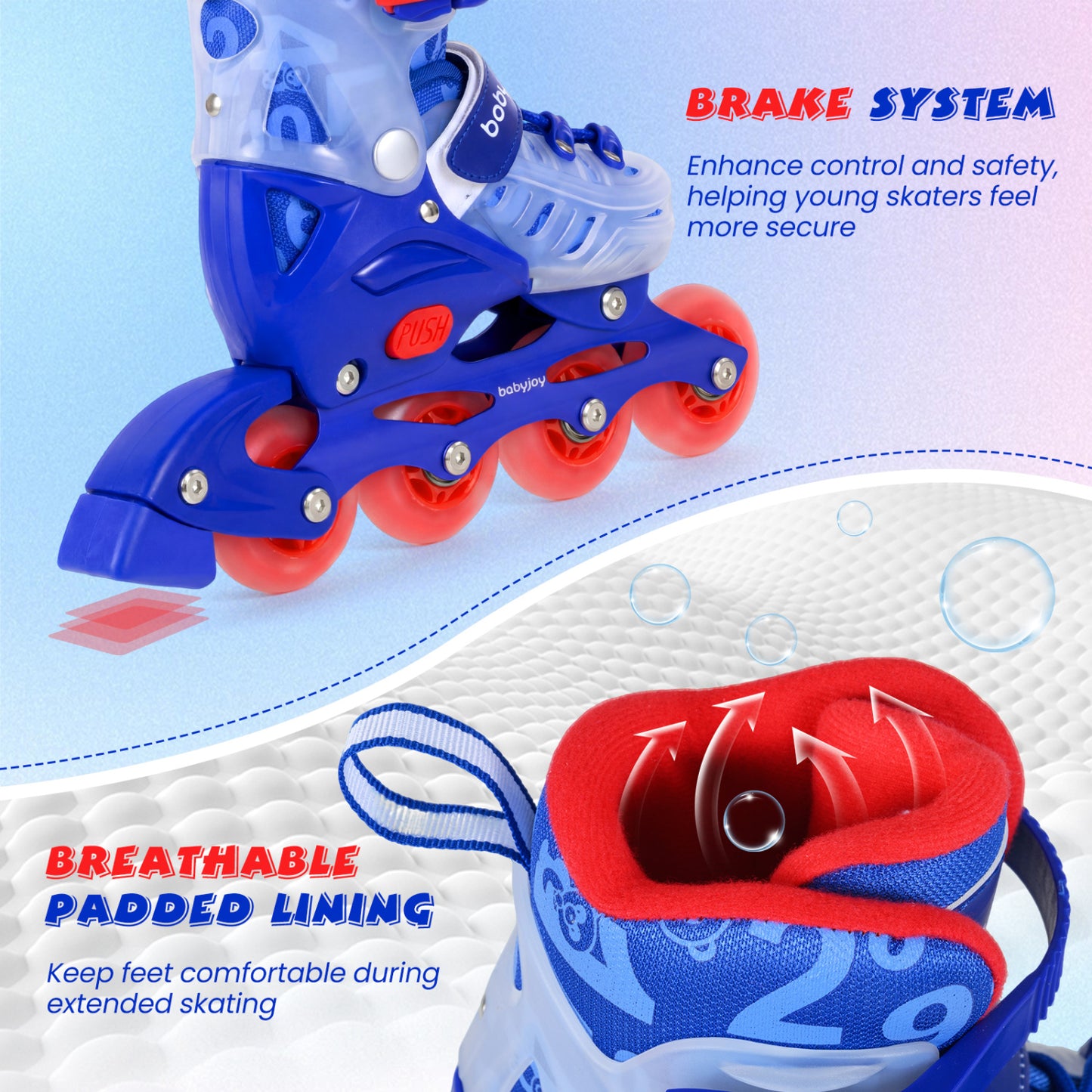 Adjustable Kids Inline Skates, Light Up Wheels, Blue Toy Sports at Gallery Canada