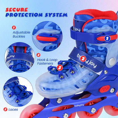 Adjustable Kids Inline Skates, Light Up Wheels, Blue Toy Sports at Gallery Canada