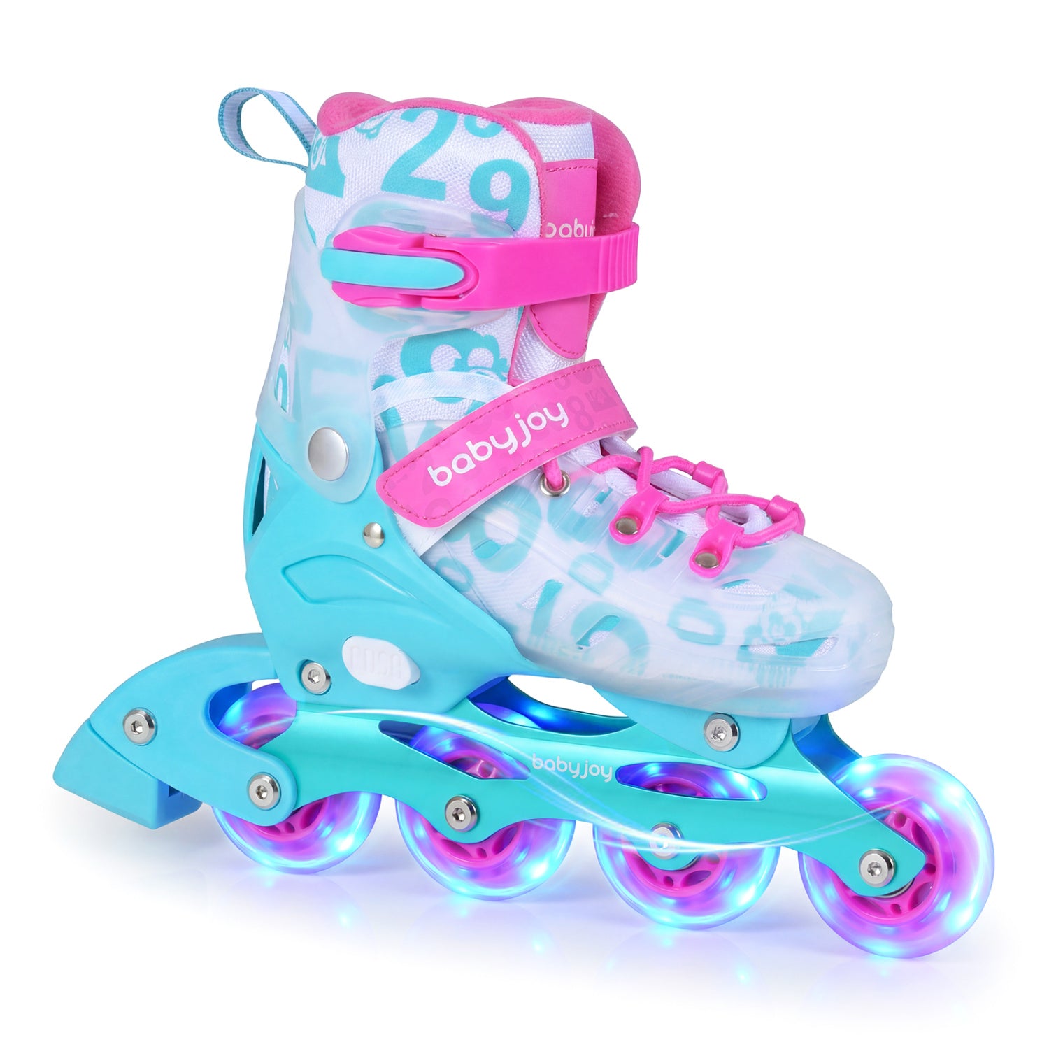 4-Size Adjustable Kids Inline Skates, Light Up Wheels, Pink, Blue Toy Sports at Gallery Canada