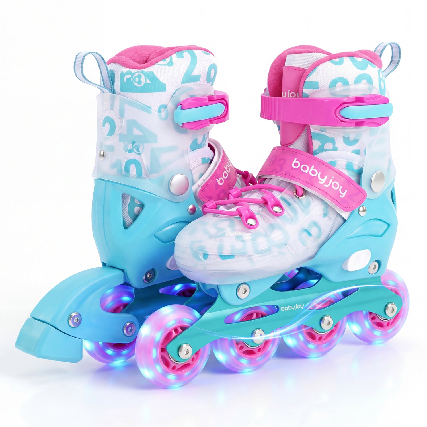 Adjustable Kids Inline Skates, 4-Size, Blue And Pink Toy Sports at Gallery Canada