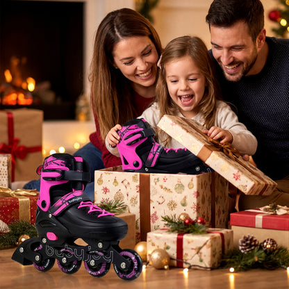 Adjustable Light-Up Inline Skates, Ages 5-7, Pink Toy Sports at Gallery Canada