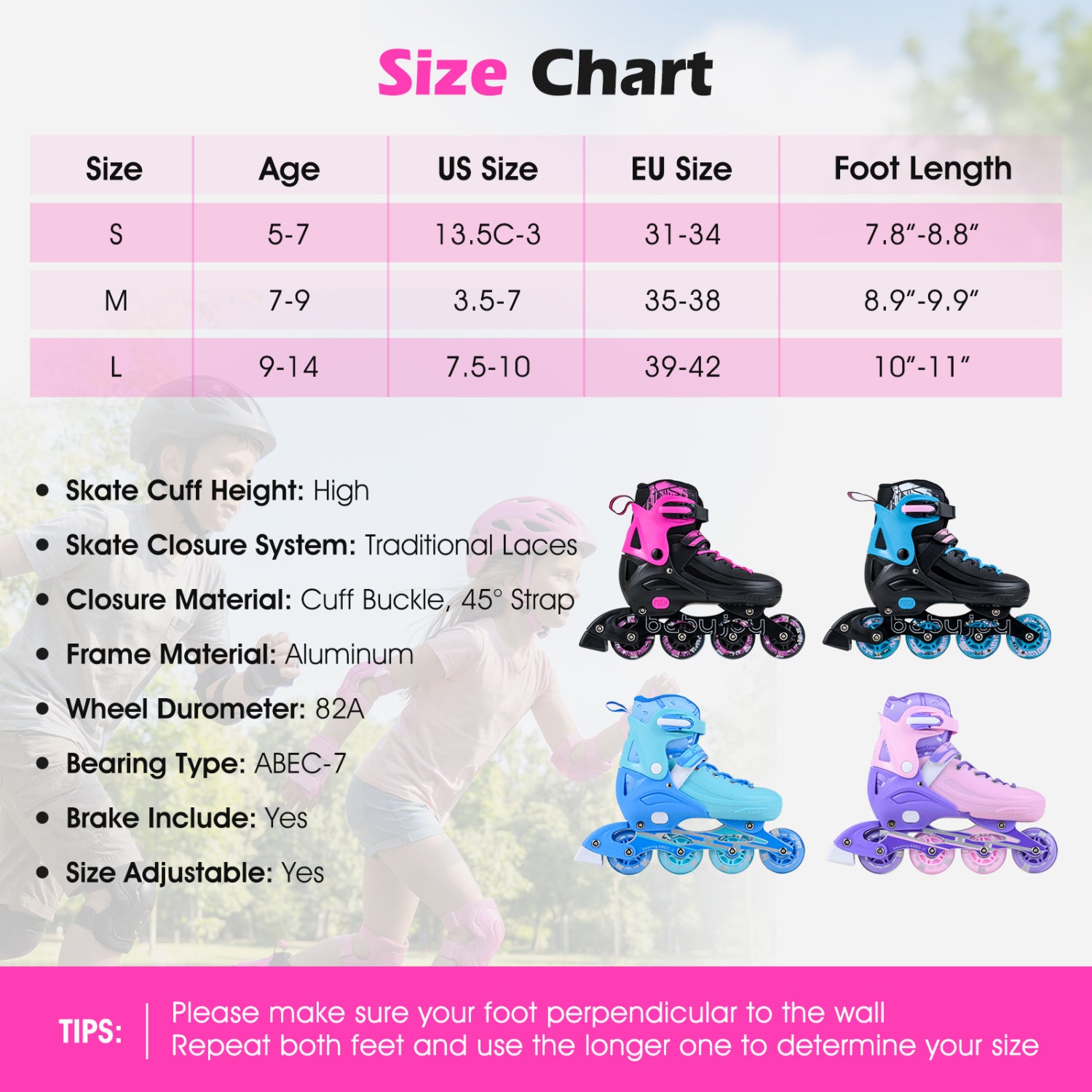 Adjustable Light-Up Inline Skates, Ages 5-7, Pink Toy Sports at Gallery Canada